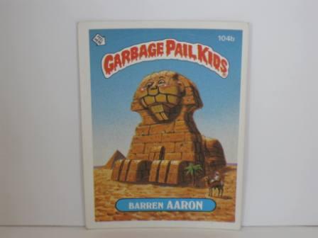 104b Barren AARON 1986 Topps Garbage Pail Kids Card